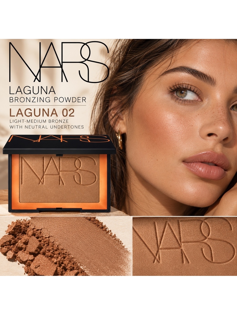 NARS Laguna Bronzing Powder • Laguna 02 Light/Med Bronze with Neutral Undertones